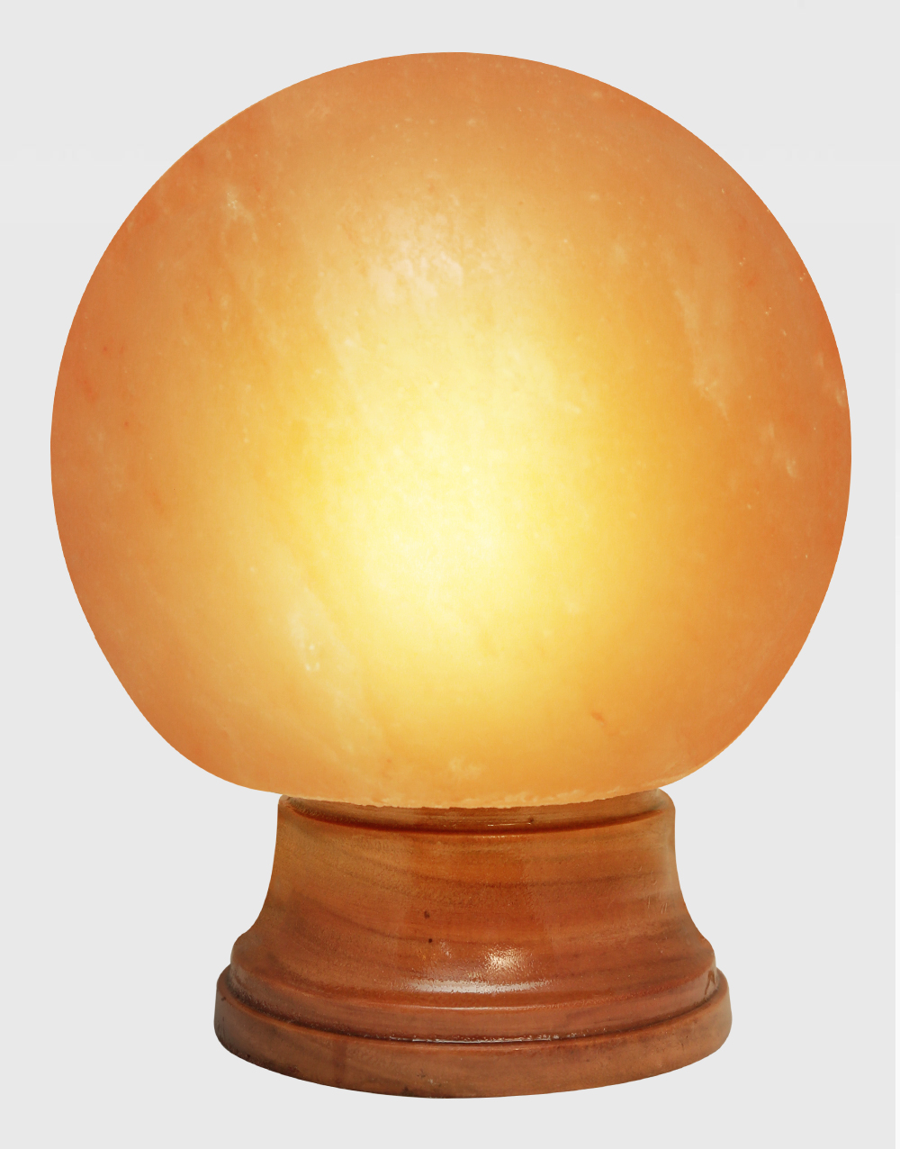 Round Himalayan Salt Lamp (3–4 lbs) – Natural Crystal with Dimmer & Bulb Himasalt