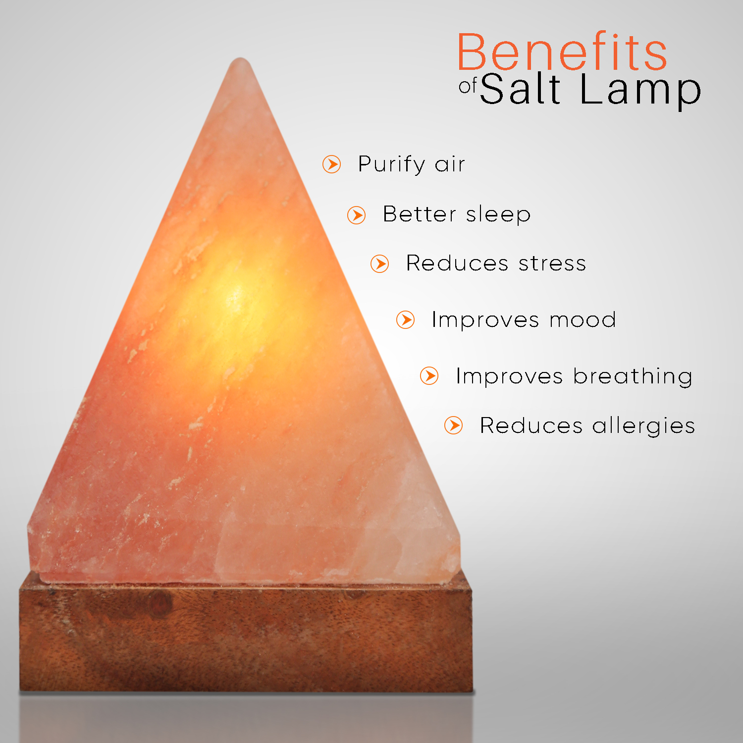 USB Himalayan Salt Lamp with 8 Colors Changing,Pyramid Crystal Salt Rock Lamp for Office,Home - Image 6